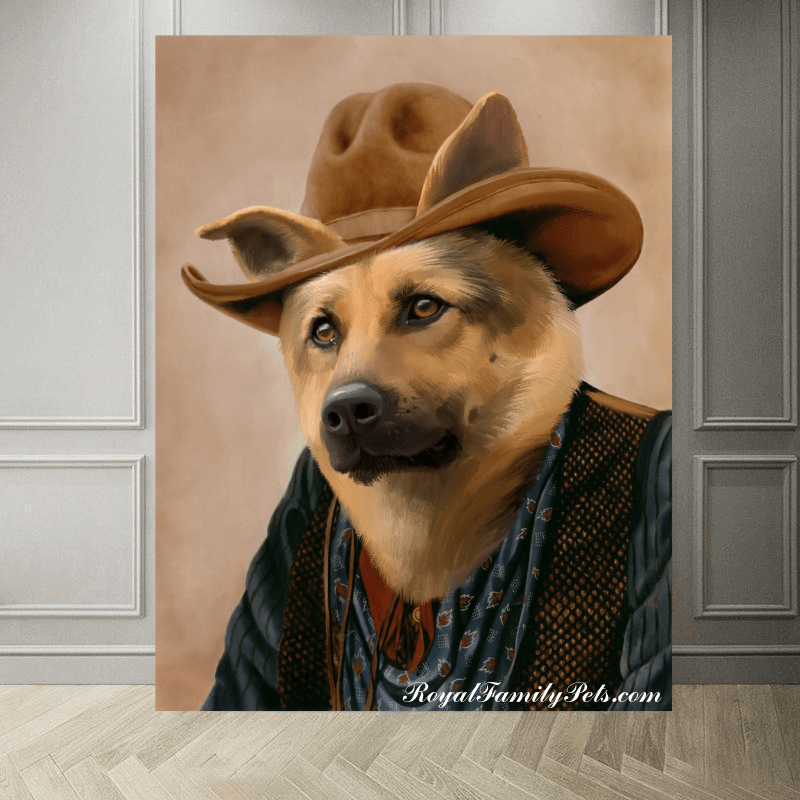 "Cowboy" style - Custom Pet Canvas