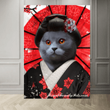 "Geisha" style - Custom Pet Canvas