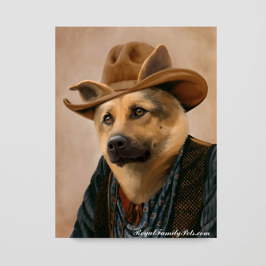 "Cowboy" style - Custom Pet Canvas