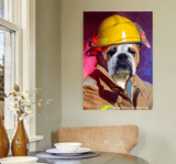 "Fireman" style - Custom Pet Canvas