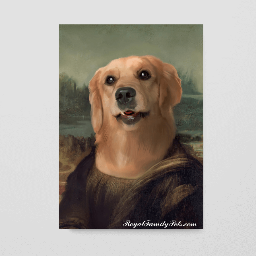 "Mona Lisa" style - Custom Pet Canvas