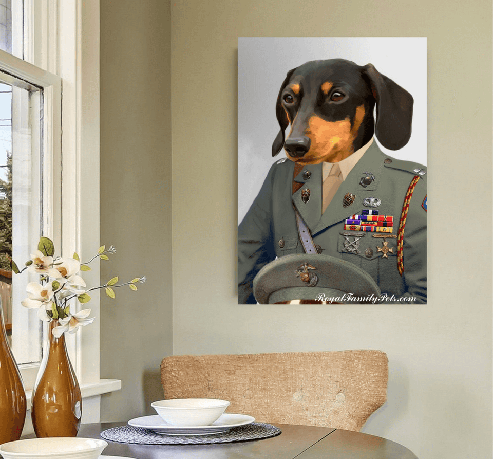 "Veteran" style - Custom Pet Canvas