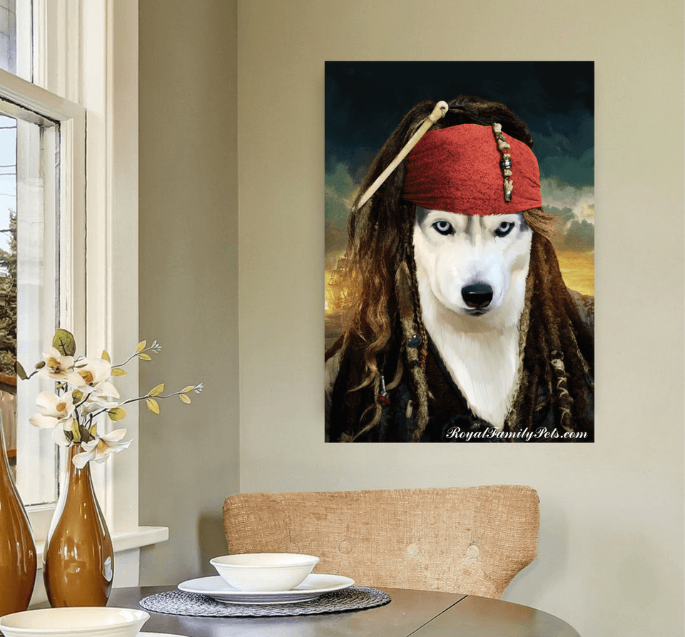 "Captain Jack Sparrow" style - Custom Pet Canvas