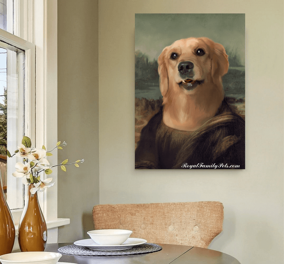 "Mona Lisa" style - Custom Pet Canvas