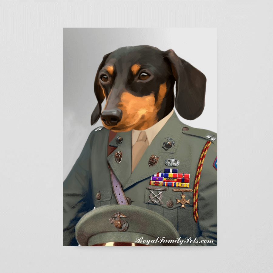 "Veteran" style - Custom Pet Canvas