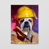 "Fireman" style - Custom Pet Canvas