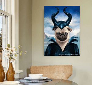 "Maleficent" style - Custom Pet Canvas